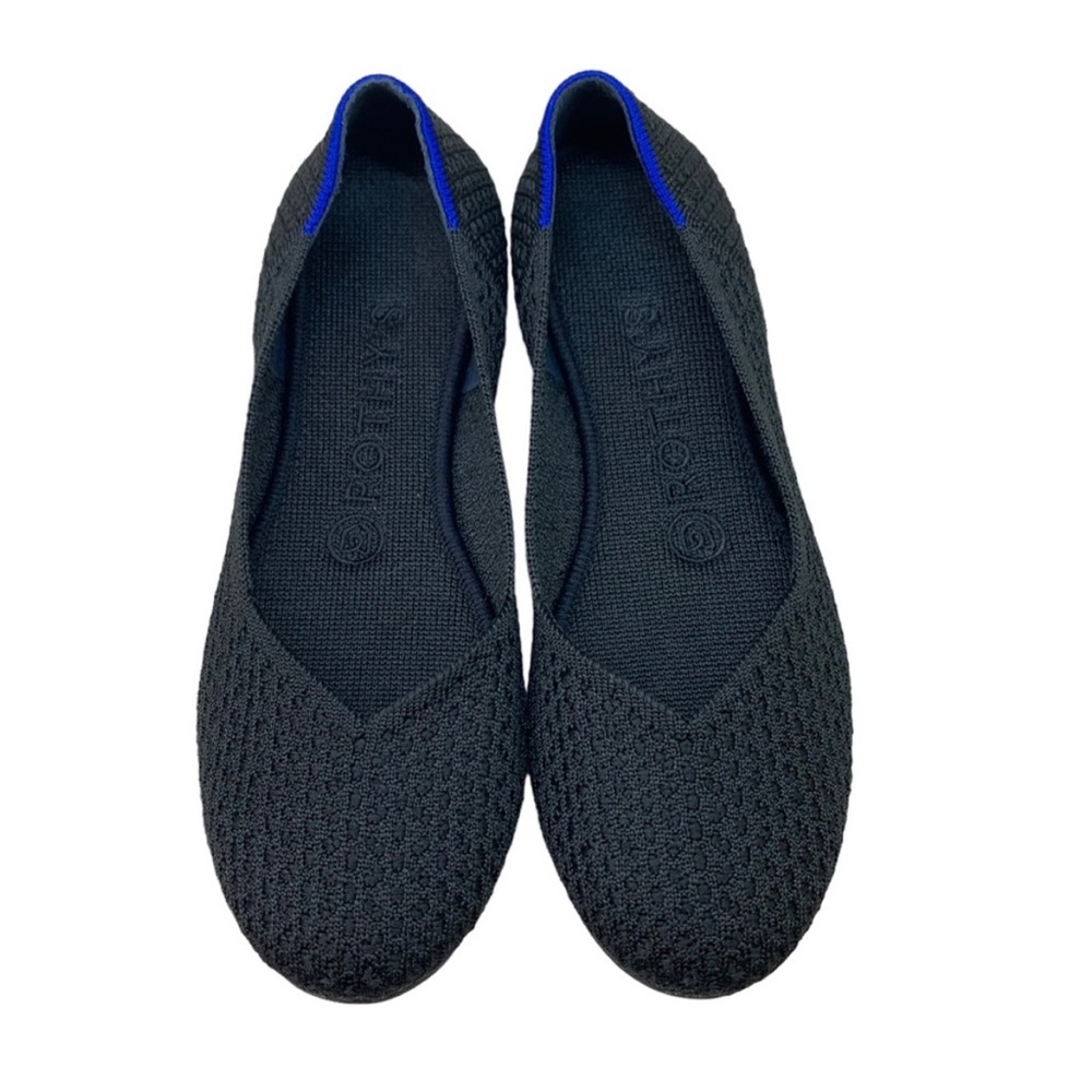 Rothy's Black Honeycomb Round Toe Ballet Flats 7